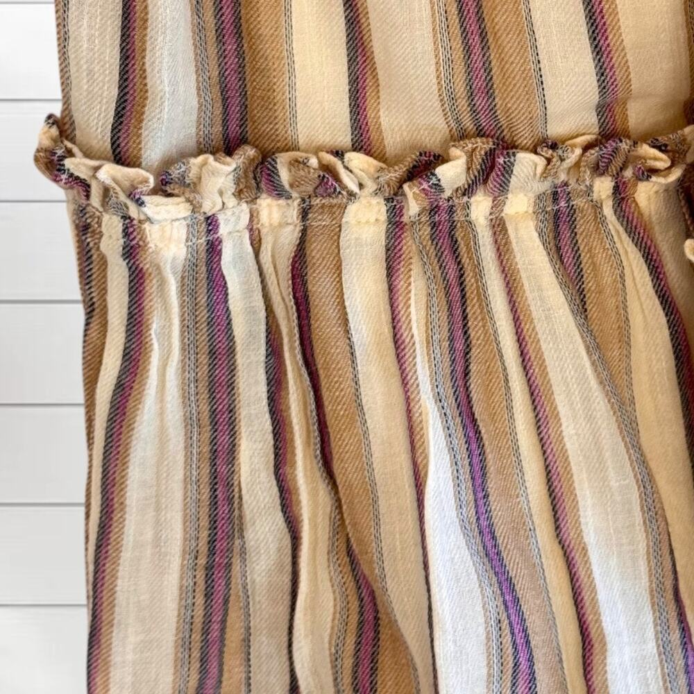 Ulla Johnson Severine Midi Skirt Beige Opal Tiered Ruffle Bohemian Cotton 6 - Picture 6 of 11